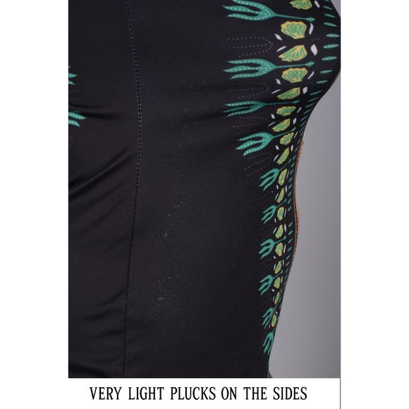 XXL Plus Vintage African Print Dashiki Mini Dress - Picture 7 of 8